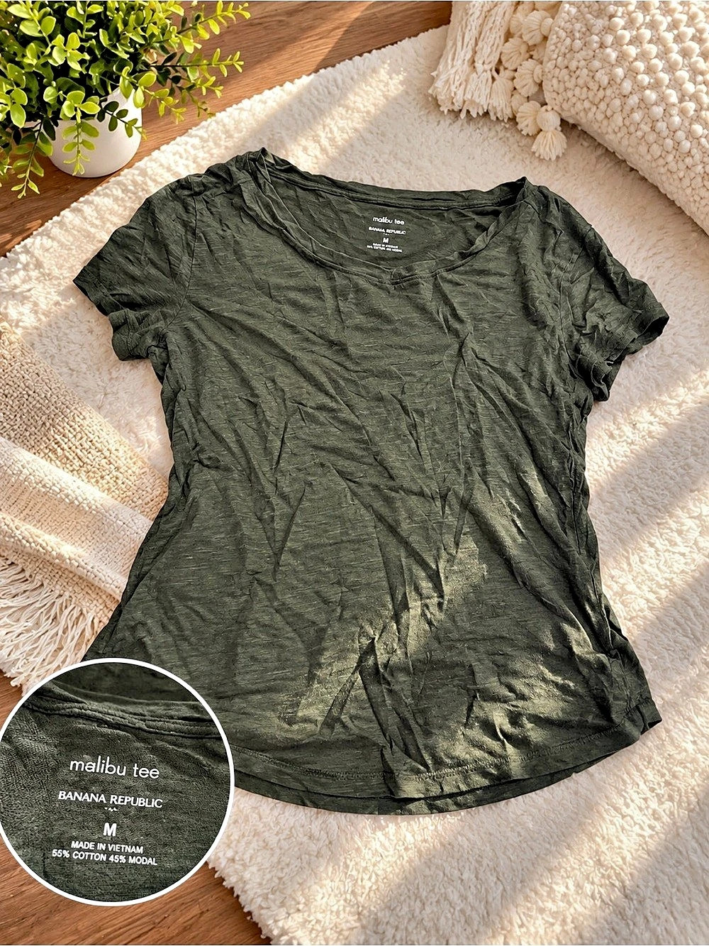 Banana Republic Malibu Tee Short Sleeve Green Medium